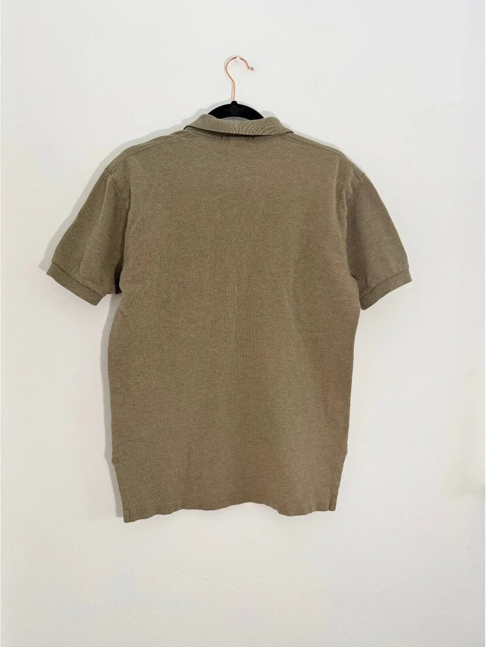 Polo Ralph Lauren Pocket Polo Shirt Men's Small Beige Tan Cotton Classic